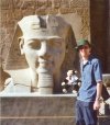 Monkey and me outside Luxor temple