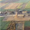 The Colossi of Memnon from the air