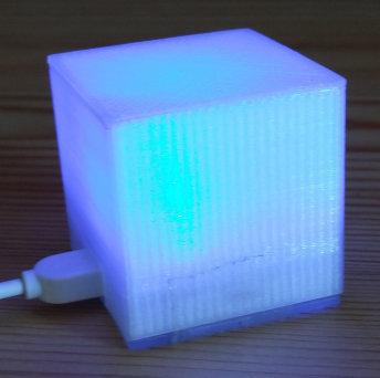MQTT orb, displaying blue